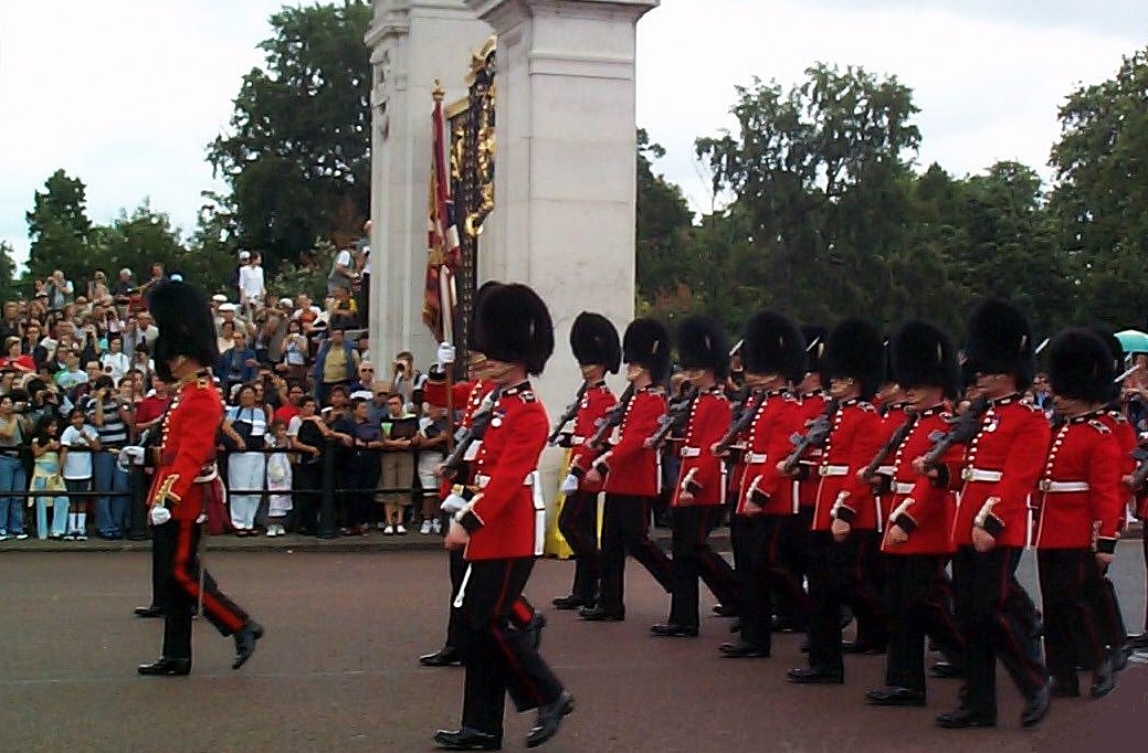 Royal guard parade in front of Buckingham Palace in London, England